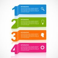 Abstract paper infographics number options design element
