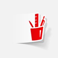 realistic design element stationery tools N3