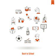 school and education icons N164
