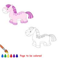 Baby toy horse Girl pink equine N2