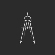 Compass icon drawn in chalk N3