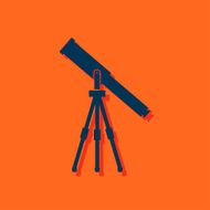 Telescope web icon vector illustration N6