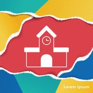 School Building Icon N12