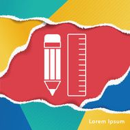 pencil and ruler icon N6