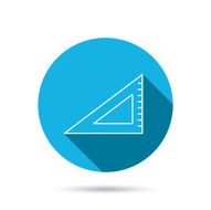 Triangular ruler icon Straightedge sign N6