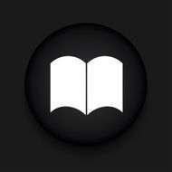 Vector modern book black circle icon