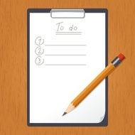 Tablet with List of doing and the pencil