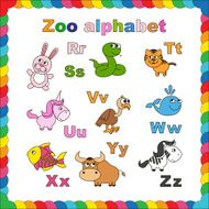 Outline zoo alphabet to be colored