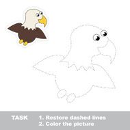 One cartoon eagle to be traced