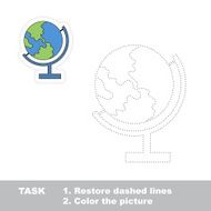Find hidden globe restoring dashed line