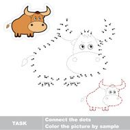 Game for numbers One cartoon yak