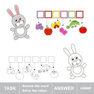 Solve the rebus Find hidden word RABBIT