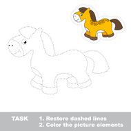 One cartoon toy horse