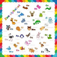 Outline zoo alphabet to be colored N2