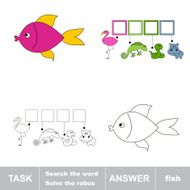 Solve the rebus Find hidden word fish N2