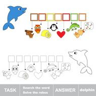Solve the rebus Find hidden word dolphin N2
