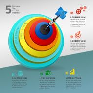 Business target market concept infographic