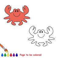 Cartoon crab to be colored N2