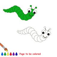 Cartoon caterpillar to be colored N2