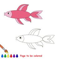 Pink fish Coloring book for children N2