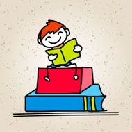 hand drawing cartoon concept back to school