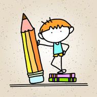 hand drawing cartoon concept back to school N3