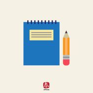 Notepad and pencil