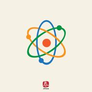 Atom model icon