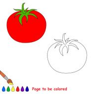 Cartoon tomato to be colored
