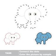 Game for numbers One cartoon elephant