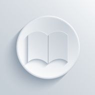 Vector modern light circle icon with shadow N3