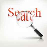 Vector magnifier with hot search message