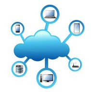 Cloud Computing electronic network Concept