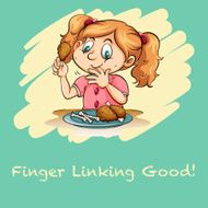 Idiom finger linking good