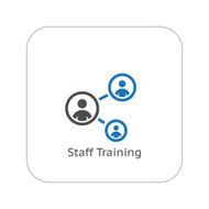 Staff Training Icon Business Concept Flat Design