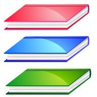 Three colorful books