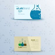 Flyer with test tubes and formulas N2