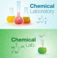 Flyer with test tubes and formulas N3