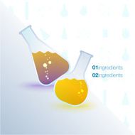 Flyer with test tubes and formulas N4