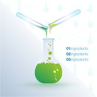 Flyer with test tubes and formulas N5