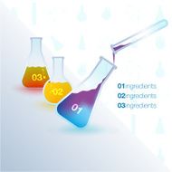 Flyer with test tubes and formulas N6
