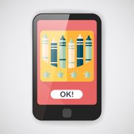 crayons flat icon with long shadow eps10 N59