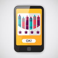 crayons flat icon with long shadow eps10 N60