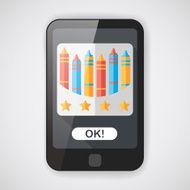 crayons flat icon with long shadow eps10 N61
