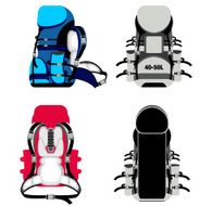 backpack isolate vector