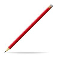 Red pencil with eraser Vector Image