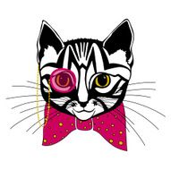 Cat with a bow