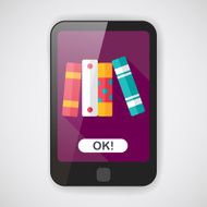 bookshelf flat icon with long shadow eps10 N4