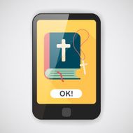 bible flat icon with long shadow eps10