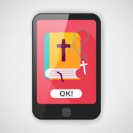 bible flat icon with long shadow eps10 N2